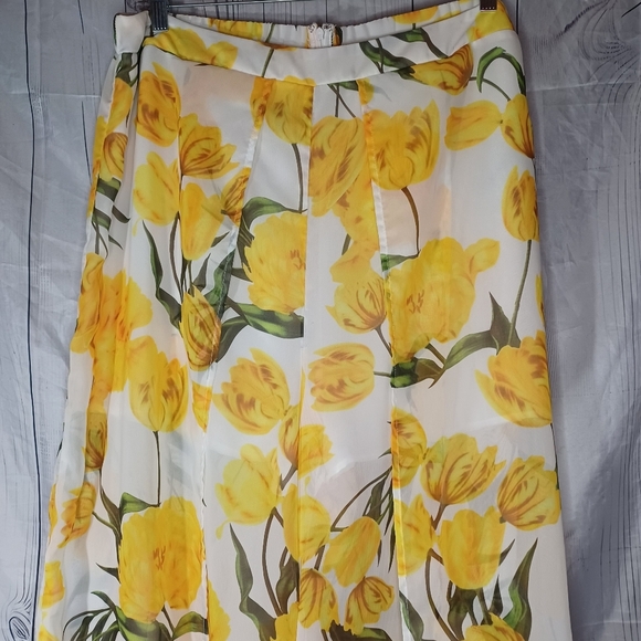 Fashion Nova She A Good One Floral Yellow and White Sheer Pants - Picture 3 of 16
